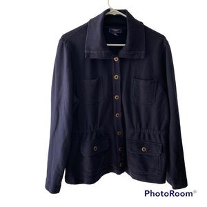 NWOT Chaps  jacket safari in Navy. SZ XL.